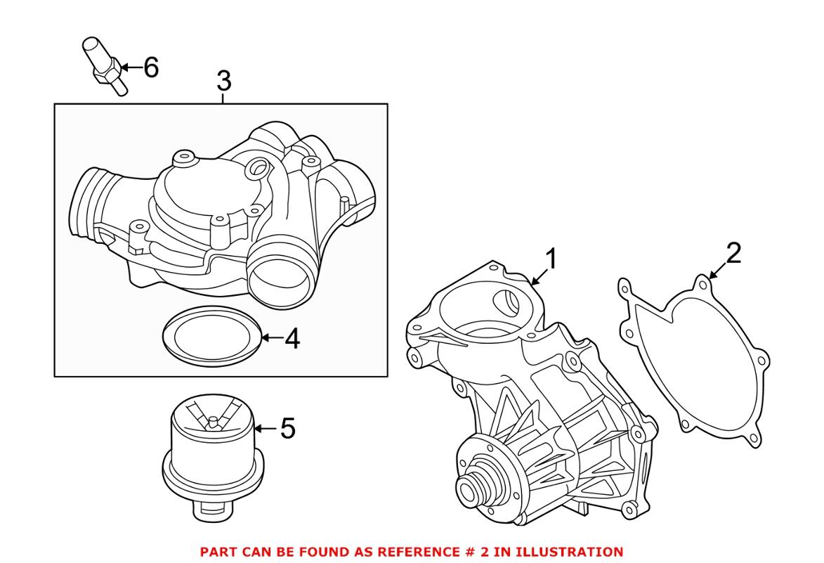 BMW Water Pump Gasket 11511406765